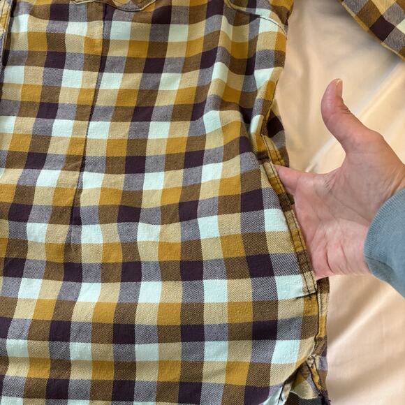 Duluth Trading Plaid Flannel Shirt Women’s Size 2X Long Sleeve Button Up Pocket - Picture 10 of 16